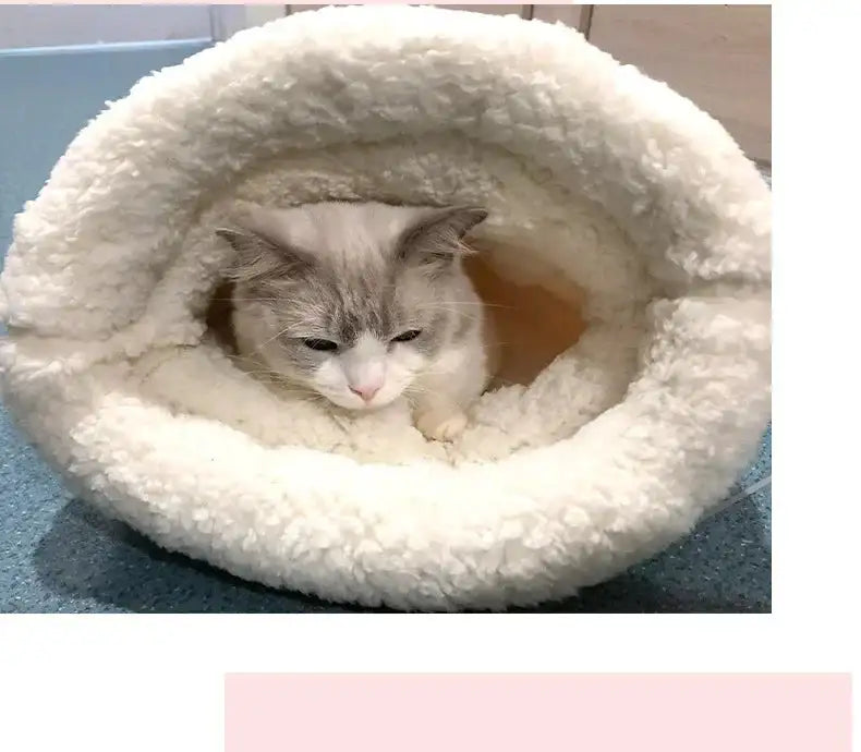 Tunnel Cat Nest Dog Nest Four Seasons Universal Warm Closed Cat Bed Pet Supplies Cartoon Cat Nest Mat Pet Mat Pet Sleeping Bag - Lootquake