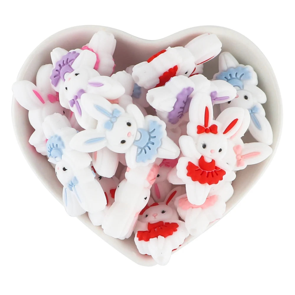 Kovict 5/10Pcs New Focal Silicone Beads Easter Series Bead For Jewelry Making DIY KeyChain Bracelet Necklace Pen Accessories - Lootquake