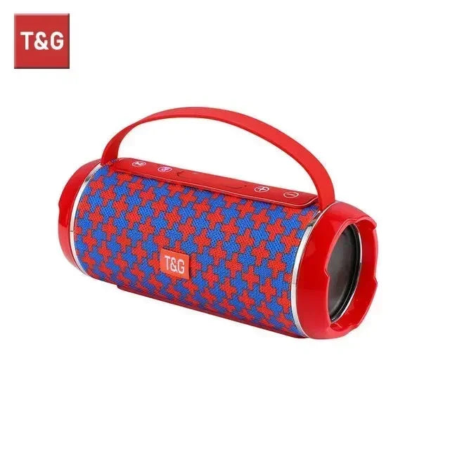 Altavoz Bluetooth T&G TG116c TWS inalámbrico, potente, portátil, para exteriores, subwoofer impermeable, sonido estéreo 3D, manos libres.