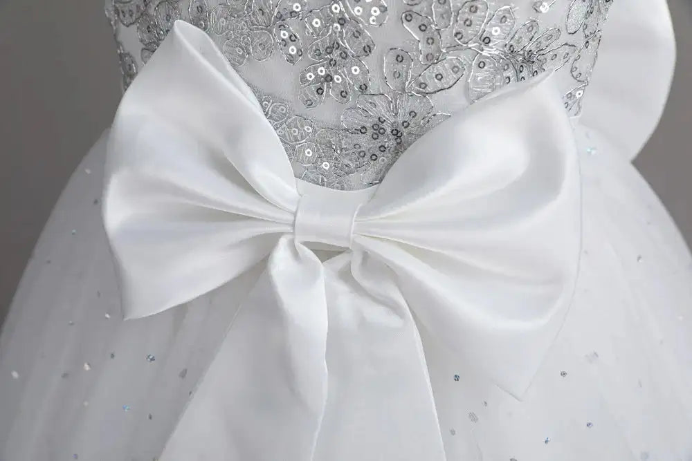 Nuevo vestido largo de princesa para fiesta de Navidad, vestido infantil de gasa con encaje para fiesta de cumpleaños, cena, baile, vestido grande con mariposas