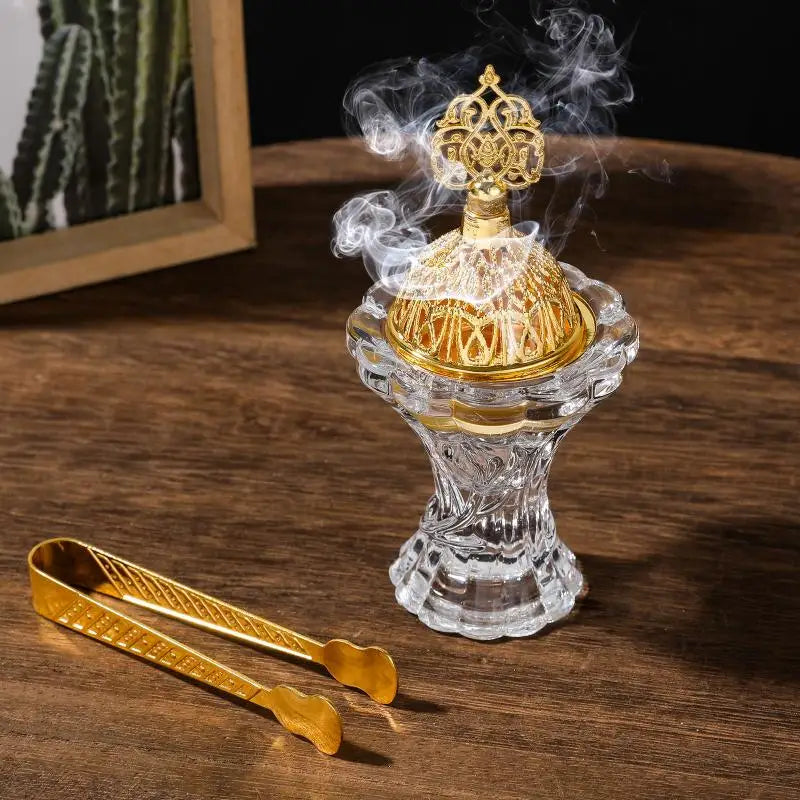 Difusor de fragancias de cristal estilo marroquí con forma de linterna árabe nocturna, candelabros de lujo para decoración del hogar.