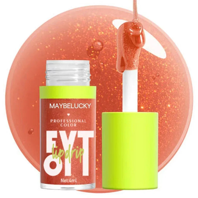 Brillo labial con brillo, voluminizador de labios, maquillaje hidratante, lápiz labial líquido nutritivo, transparente, cereza, mineral, antiadherente, aceite labial.