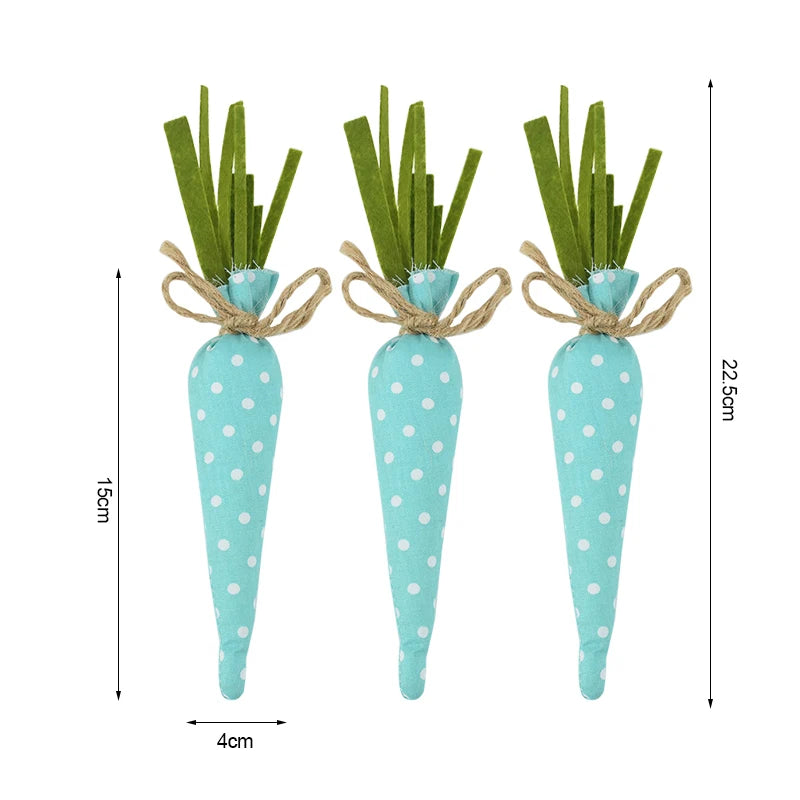 3/1pcs Nov Woven Easter Carrots Ornaments Hanging Pendant for Easter Home Decorations Supplies 2023 Kids Easter Favors Gifts Toy - Lootquake