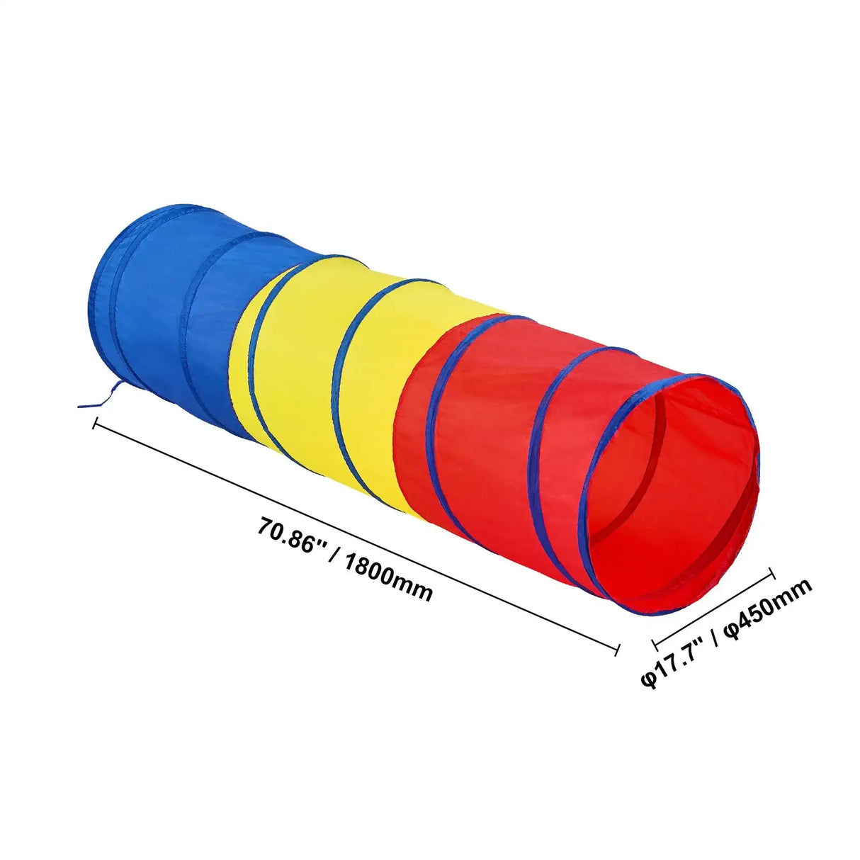 VEVOR Kids Play Tunnel Tent for Toddlers Collapsible Gift for Boy and Girl Play Tunnel Indoor and Outdoor Game Red/Yellow/Blue - Lootquake