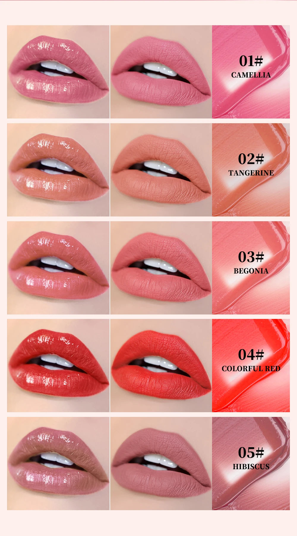 QIBEST 10 Couleurs Nude Mat Rouge à Lèvres Liquide Brillant à Lèvres Soyeux Imperméable Coupe Antiadhésive Teinte à Lèvres Rouge Violet Longue Durée Maquillage Durable