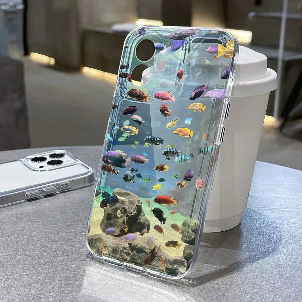 Funda para teléfono con animales del océano de verano