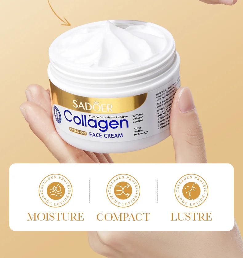 Crema facial reafirmante con colágeno SADOER sknicare Cremas faciales hidratantes Crema facial Productos de belleza para el cuidado de la piel del rostro