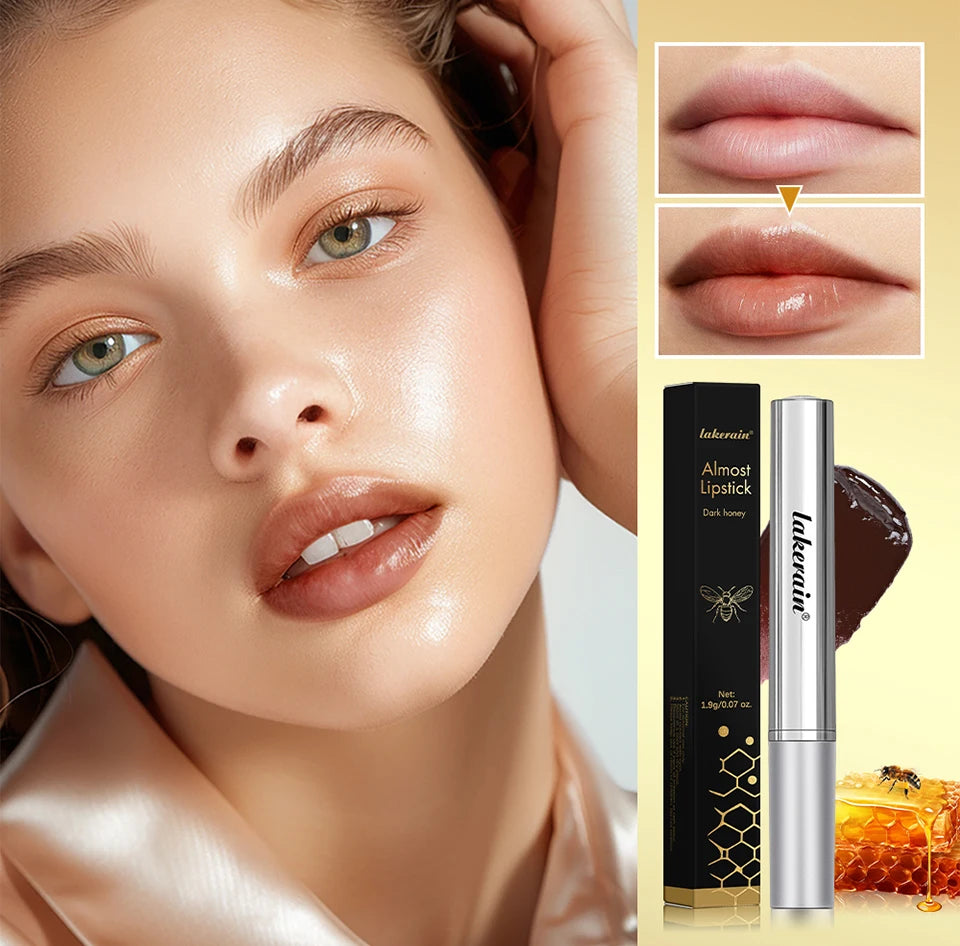 Lápiz labial de miel negra, hidratante de larga duración, voluminizador de labios natural, maquillaje, brillo voluminizador de labios, cosméticos, exfoliante para labios.