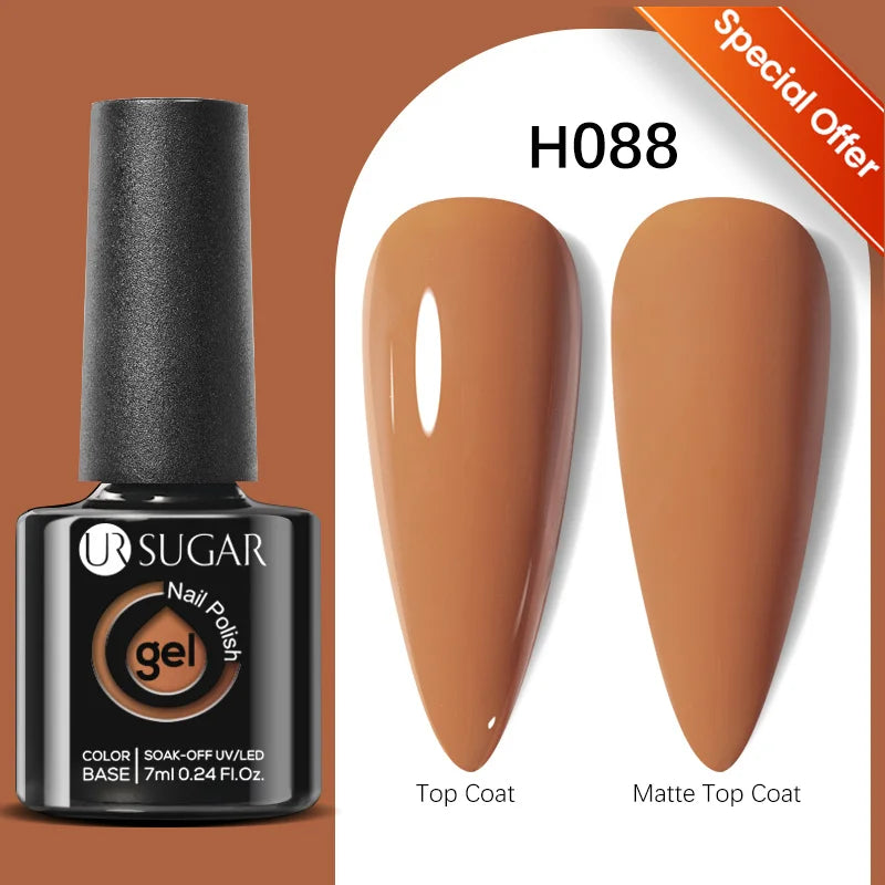 UR SUGAR Esmalte de uñas en gel con base de goma, color azul, dorado, con brillo, capa superior, esmalte de uñas en gel UV LED, para manicura