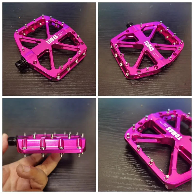 2025 New Bike Pedals MTB Mountain Road Flat Non-slip CNC 3 Sealed Bearings Green Bicycle Pedals Route Cycling Accessories