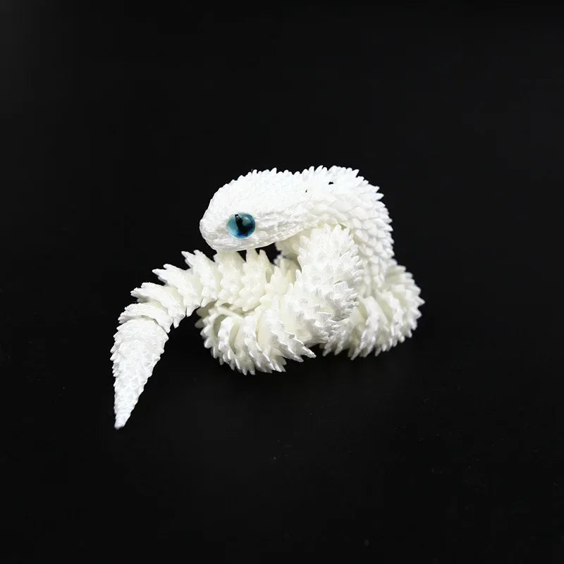 Snake Sculpture Articulated Snake Decor Articulated Snake Figurine with Movable Joints 3d Printed Model