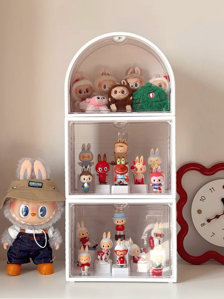 Labubu Display Box Cabinet Box Dustproof And Moisture-Proof Blind Box Toy Doll Display Stand Transparent Acrylic Storage Box
