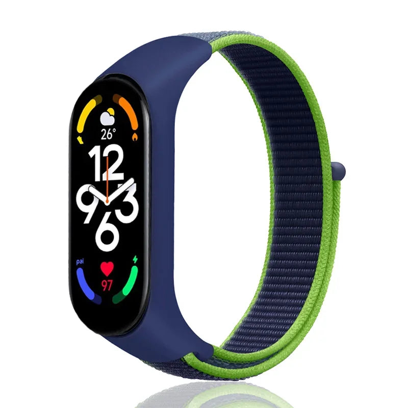 Bracelet de rechange en nylon pour montre connectée Xiaomi Mi Band 7/6/5/3/4, compatible NFC