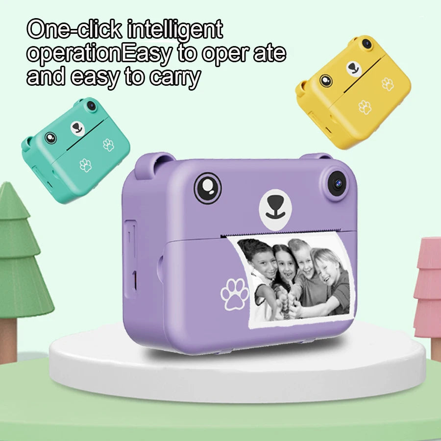 Cámara digital para niños, fotografía, impresión instantánea, grabadora de video HD 1080P, miniimpresora térmica, regalos educativos de cumpleaños.