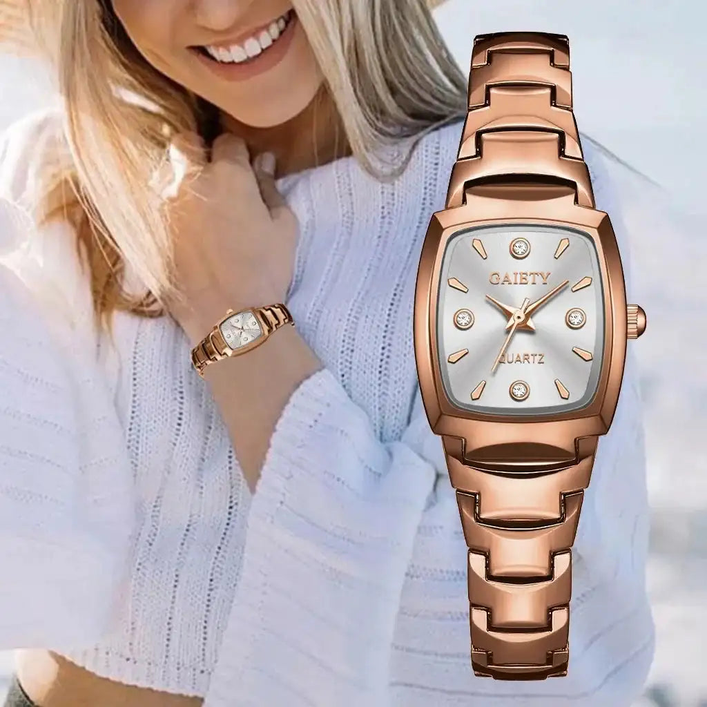 2024 Ladies Fashion Casual Quartz Watch Women Business Stainless Steel Strap Watch Women's Watch Clock Leisure Reloj Mujer - Lootquake