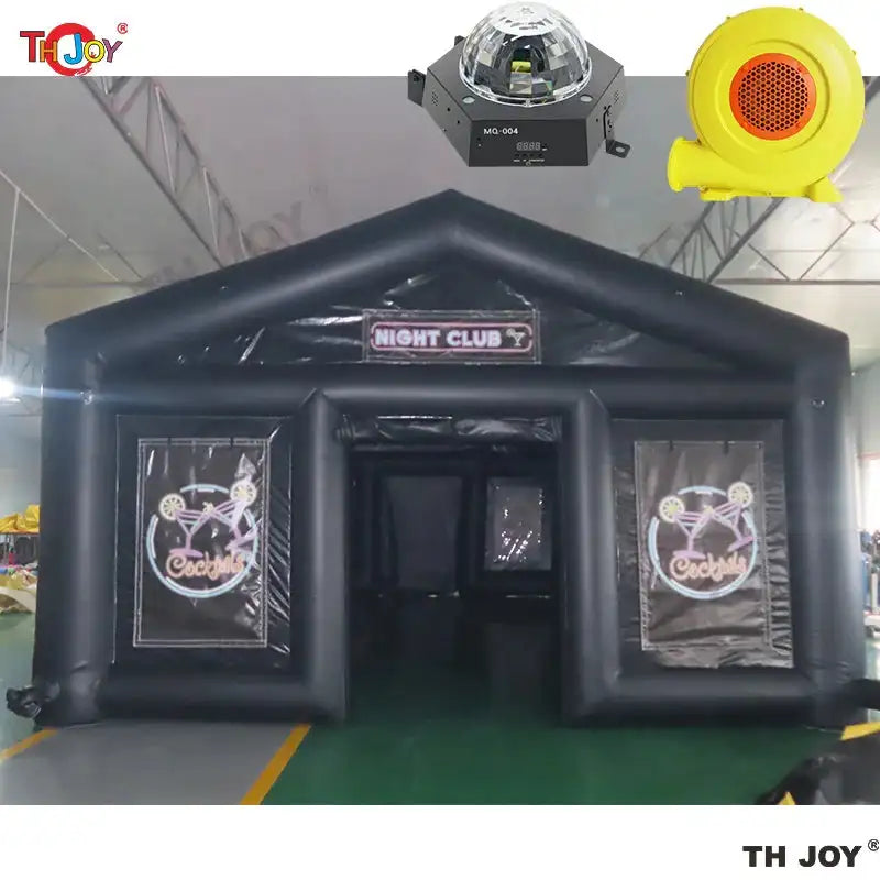 7x5m Disco Light N Fog Machine Black Cube Blow Up Bar Tent Inflatable Nightclub Portable Inflatable Party Tent Free Air Shipping - Lootquake