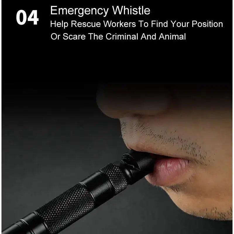 10-IN-1 Multi Function Portable Self Defense Pen Outdoor Survival Tool Fishing Whistle/Compass/Wrench/Screwdriver/Window Breaker - Lootquake