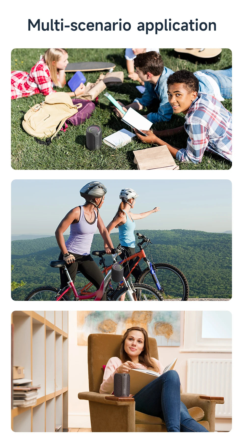 Enceinte Bluetooth puissante Zealot-S32PRO, basses sans fil, éclairage LED, enceintes d'extérieur, caisson de basses, caisson de basses étanche