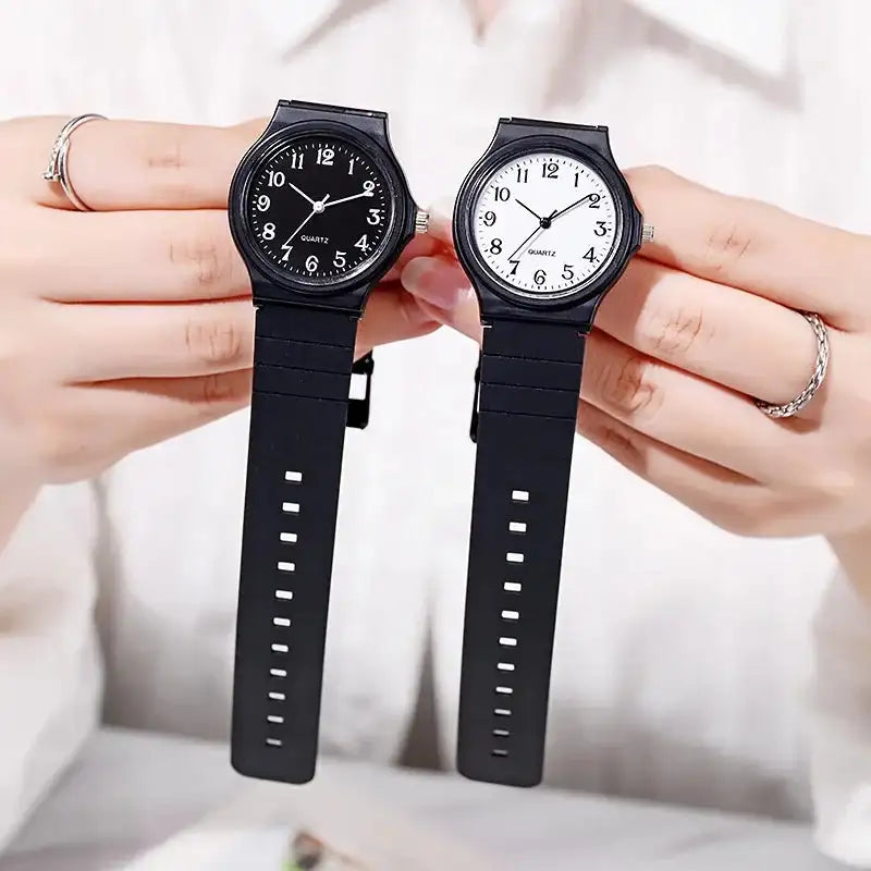 Exam Watch Silicone Strap Simple Women Watch Student Ladies Quartz Wristwatch Waterproof Round Small Dial for Women Reloj Mujer - Lootquake