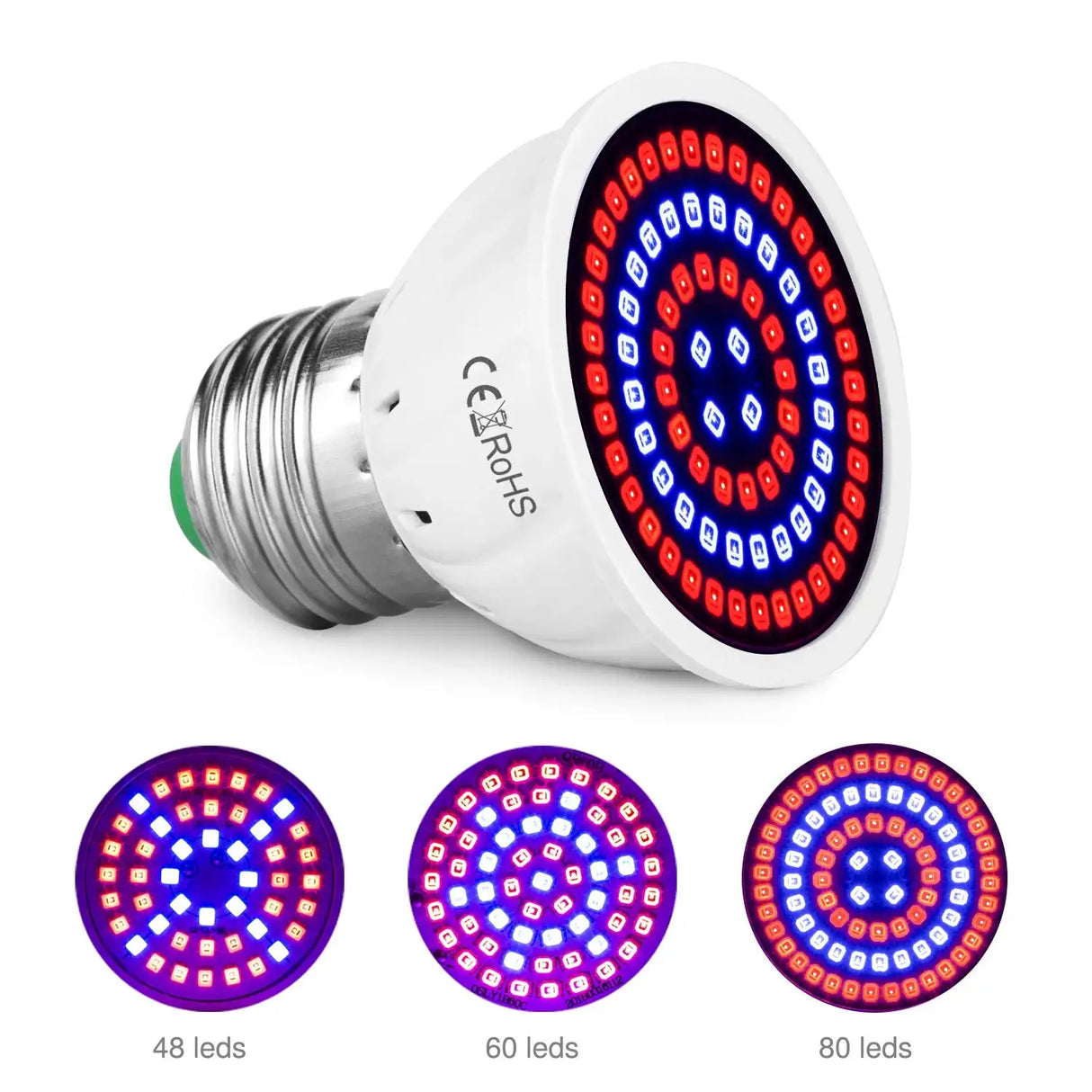 60/126/200 LED Grow Light Bulbs E27 Full Spectrum Grow Lamp Red Blue LED For Plants Indoor Hydro Flower Veg Grow Tent Phytolamp - Lootquake