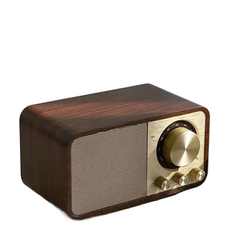 Enceinte Bluetooth nostalgique, son Bluetooth, enceinte classique rétro, radio rétro, sans fil, Bluetooth 5.0, caisson de basses portable en bois