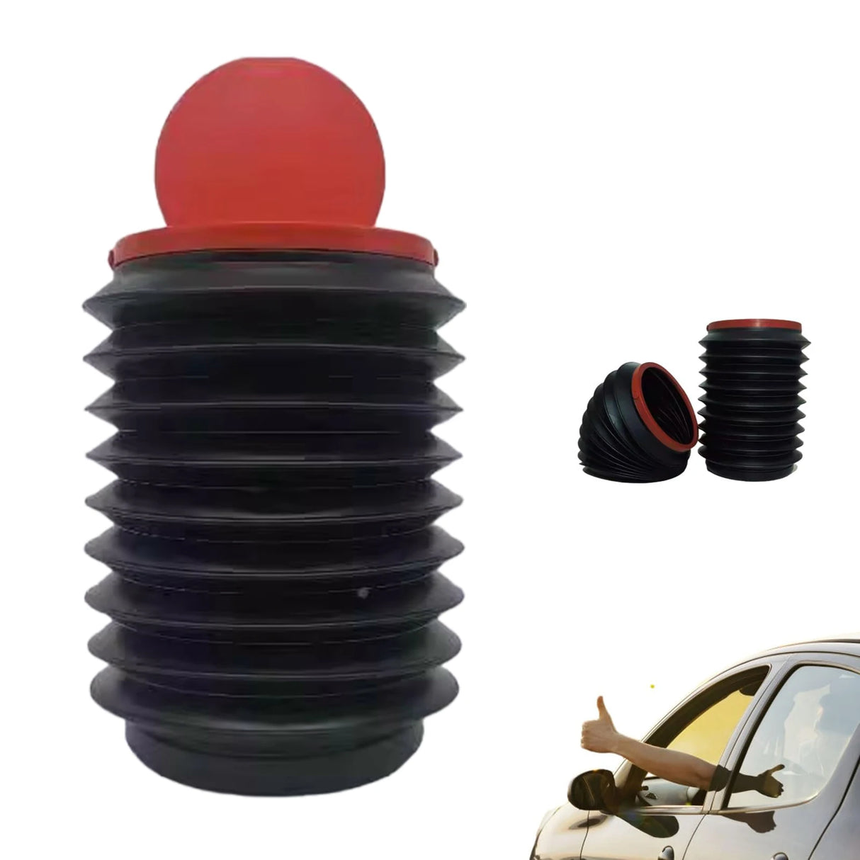 Contenedor de basura portátil para coche, telescópico, para paraguas mojados, refrigerios y basura.