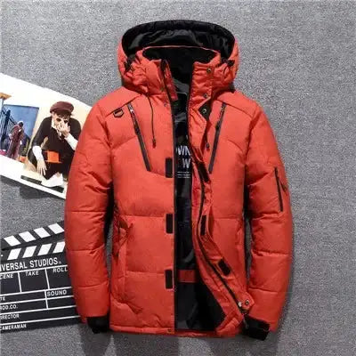 -20 Degree Winter Down Coat Men White Duck Down Parkas Jacket Mens Thick Warm Snow Parka Jacket Overcoat Windbreaker Warm Parkas - Lootquake