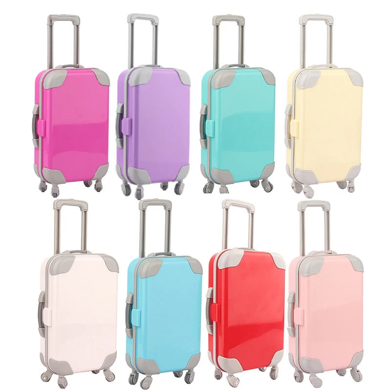 Doll Accessories Suitcase Fit For 18 Inch American Dolls 43Cm Baby Reborn Doll Clothes Storage Box Toy Gift - Lootquake