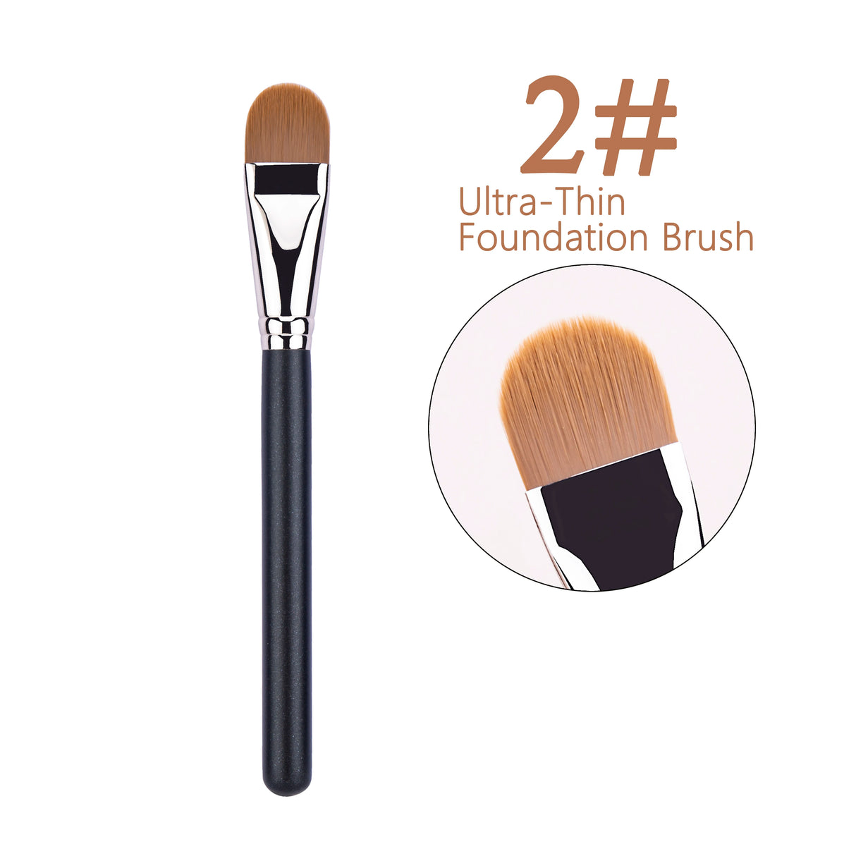 Nueva brocha ultrafina para base de maquillaje, brocha puntiaguda y precisa para difuminar correctores y bases líquidas faciales.