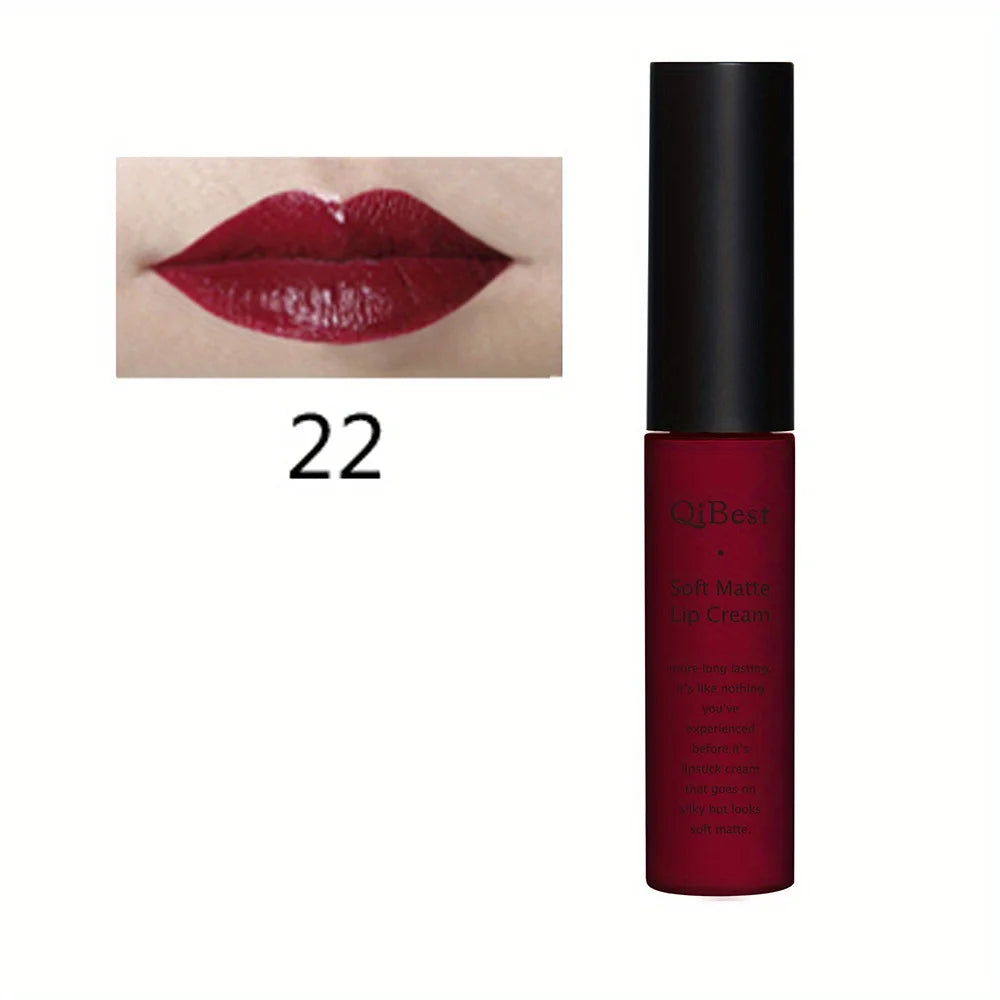 Rouge à lèvres mat et volumateur luxueux – Waterproof, longue tenue, 20 teintes variées | Cadeau idéal pour la Saint-Valentin