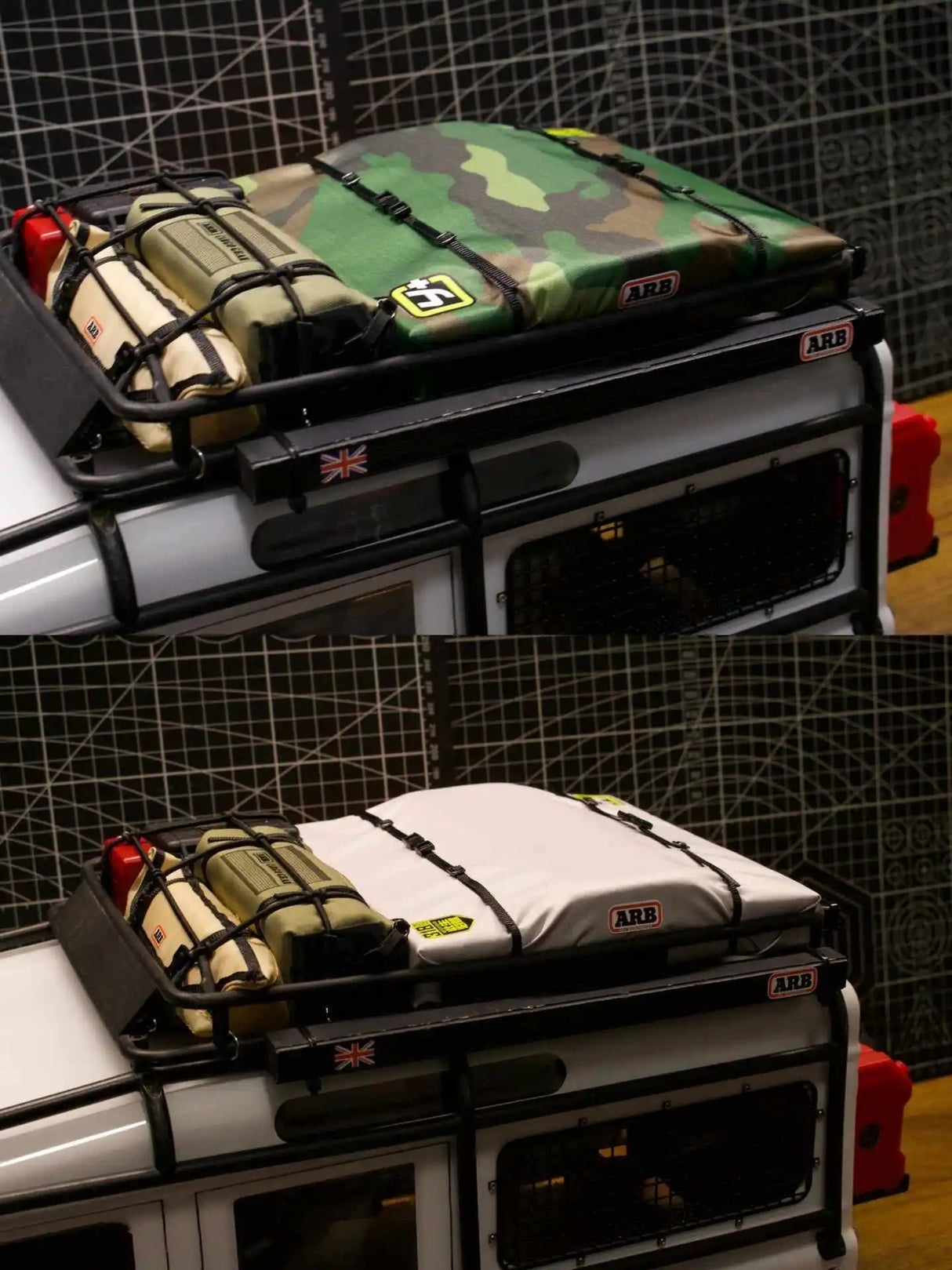 Simulated Tent Bag Side Tent Mood Accessory for 1/8 1/10 RC Track Car Traxxas TRX4 Defender Bronco AXIAL SCX10 RC4WD Decoration - Lootquake