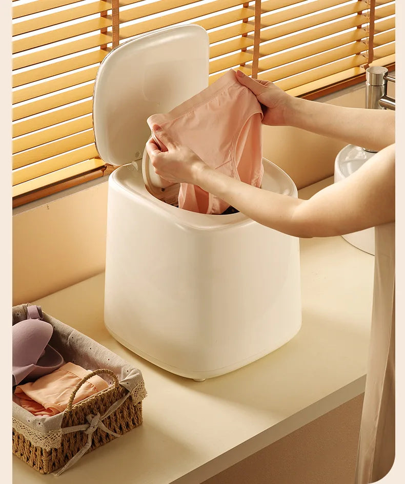 Mini machine à laver portable entièrement automatique, séchage domestique intégré pour sous-vêtements