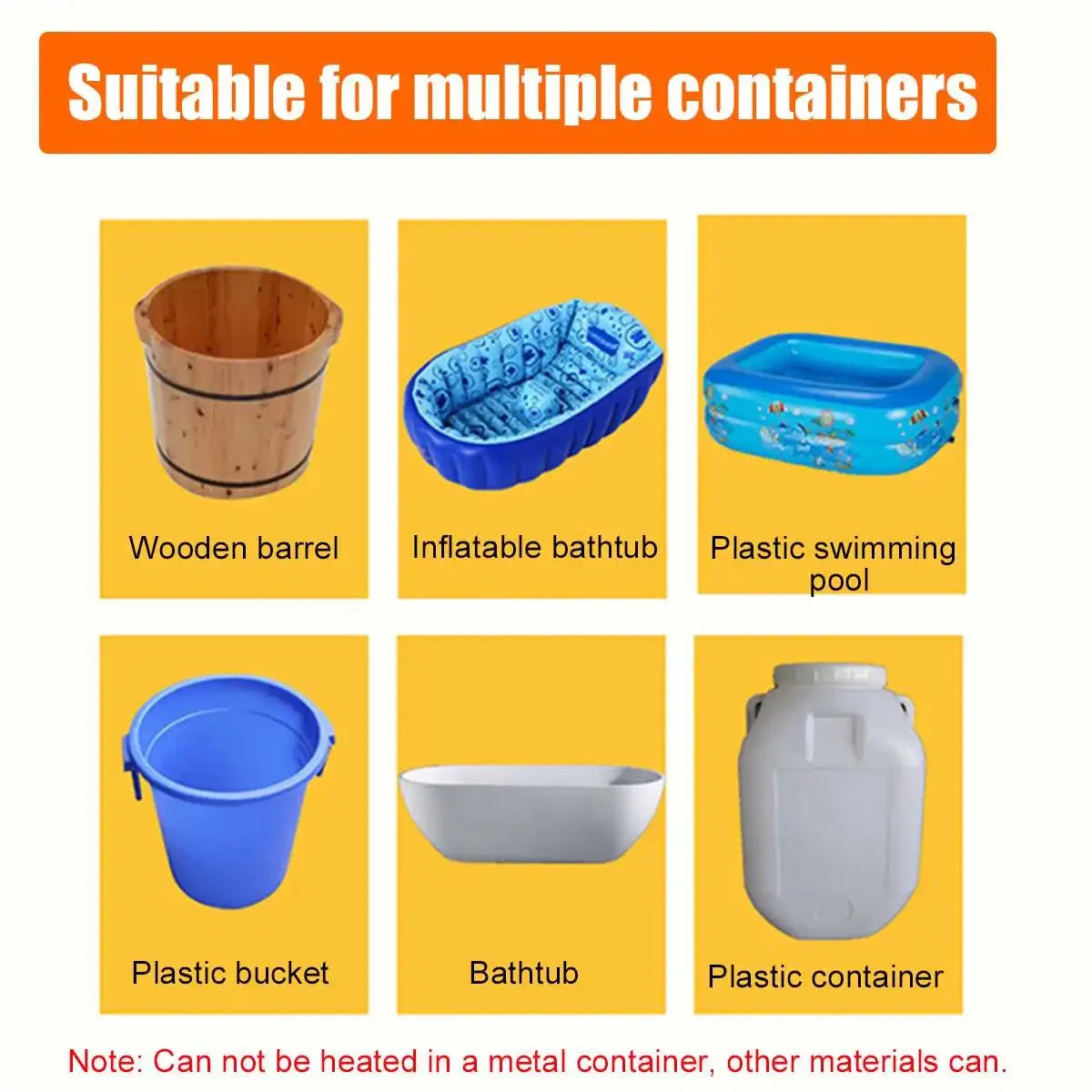 Chauffe-eau électrique flottant 3 000 W, 220 V, avec arrêt automatique, suspension par immersion, pour salle de bain, piscine