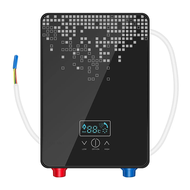 Chauffe-eau électrique instantané sans réservoir pour salle de bain, 110 V, 220 V, thermostat de douche sans réservoir, sûr, intelligent et automatique