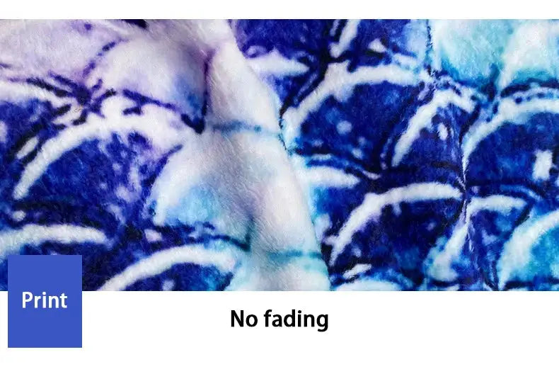 Mermaid Blanket Sleeping Bag Anti Kick Flannel Quilt Soft Fabric High Color Fastness Children Birthday Gift Fish Tail - Lootquake