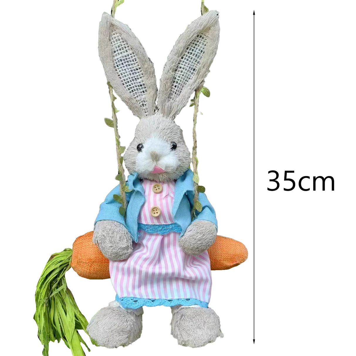 Easter Bunny Pendant Swing Rabbit Hanging Ornament for Dining Room Holiday Collections Display Home Decor Wedding Party Art Gift - Lootquake