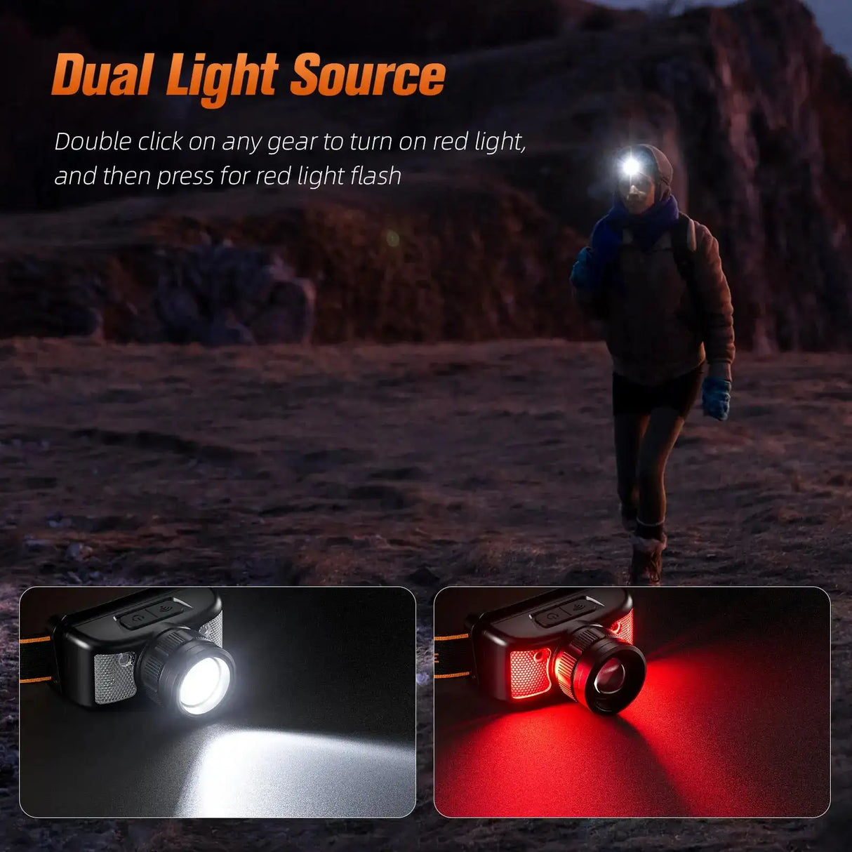 SUPERFIRE HL91 Powerful COB LED Headlamp Induction Zoom USB-C Rechargeable Head flashlight Work Lamp fishing camping Headlight - Lootquake