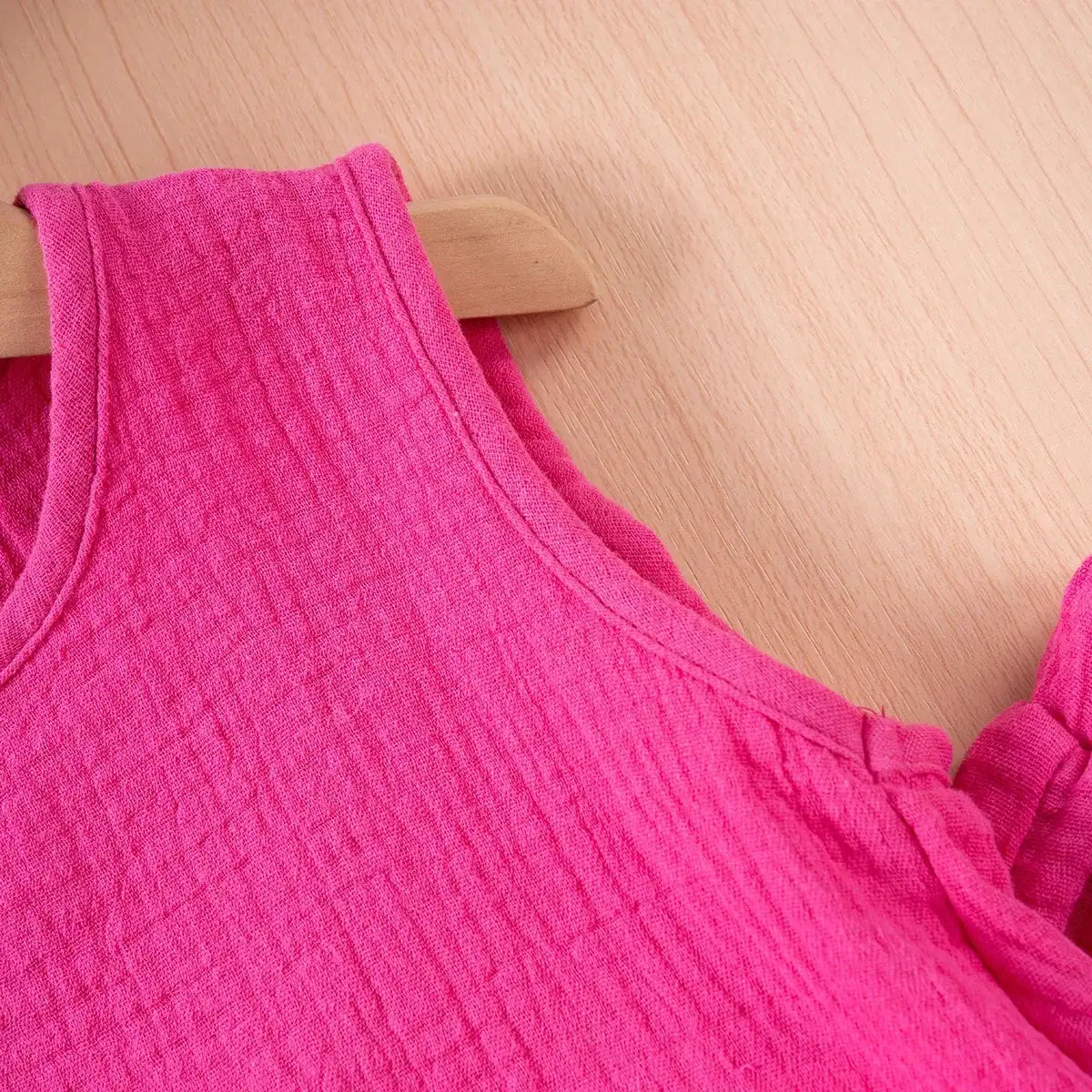 Summer Kids Cotton Casual 2pcs Toddler Girls Solid Color Sleeveless Top + Ruffle Pants Set Comfortable Fashion Hot Sale - Lootquake