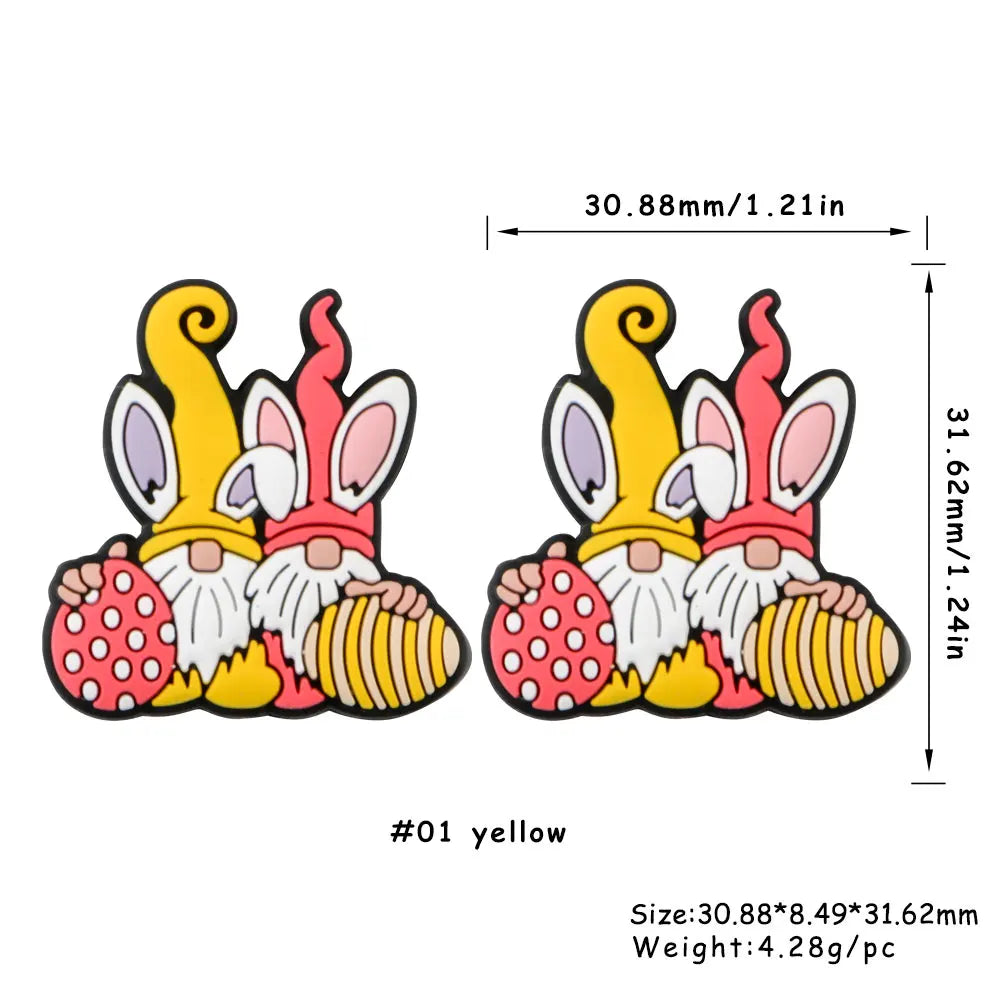 Kovict 5/10Pcs New Focal Silicone Beads Easter Series Bead For Jewelry Making DIY KeyChain Bracelet Necklace Pen Accessories - Lootquake