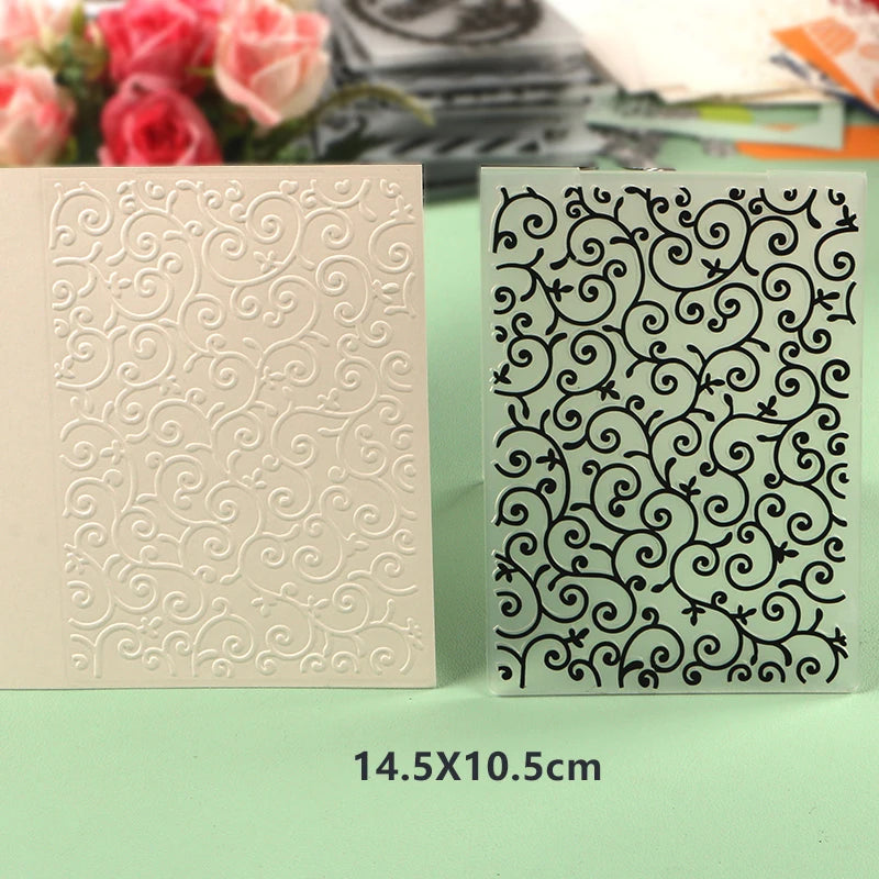 DUOFEN Crafts plastic embossing folder collection 2 paper embossing flower mold Christmas Birthday Easter day wedding - Lootquake