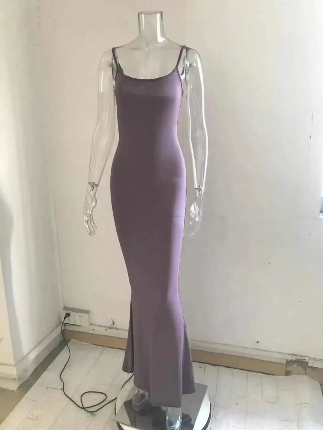 Dresses For Women 2023 Sexy Spaghetti Strap Black Long Dress Evening Y2k Sleeveless Solid Skinny Bodycon Maxi Vestidos - Lootquake