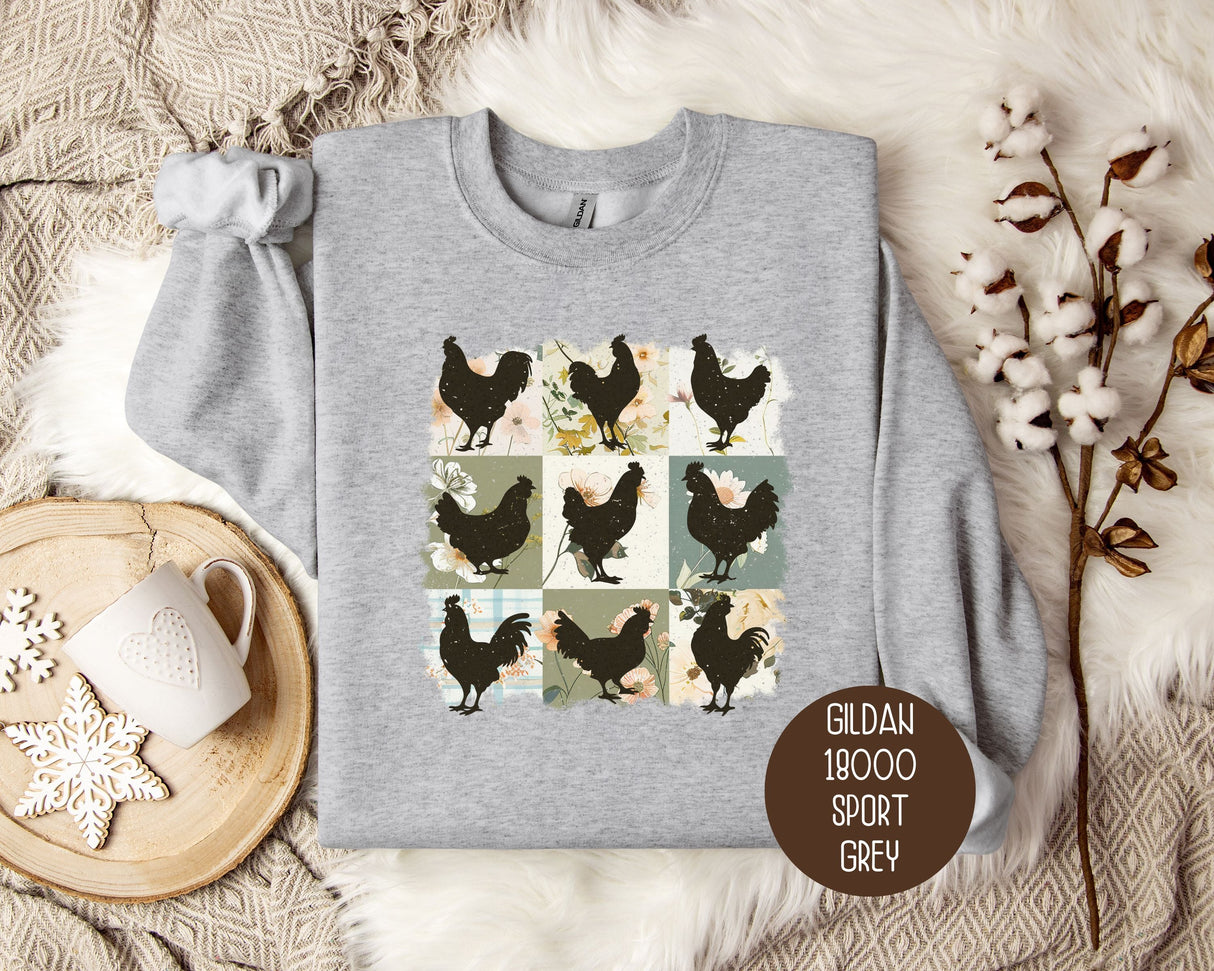 Cute Boho Chickens Sweatshirt