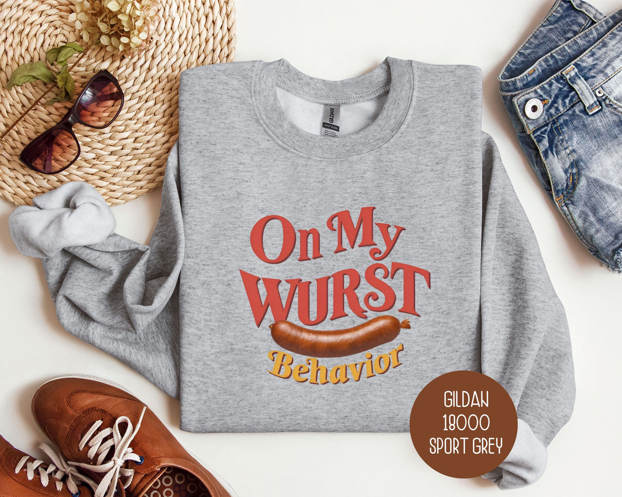 On My Wurst Behavior Oktoberfest Sweatshirt-6
