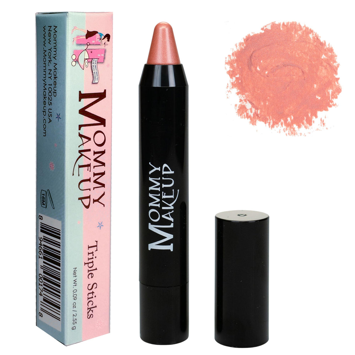 Lápiz labial Triple Sticks, rubor en crema y tratamiento en Riley Love