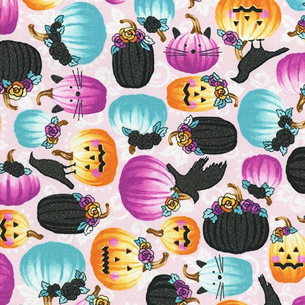 Vestido patinador de calabaza y cuervo