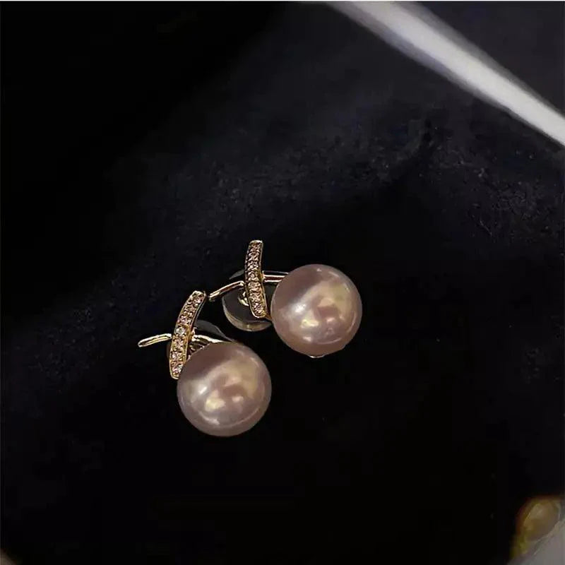 18K Golden Pearl Elegance Studs