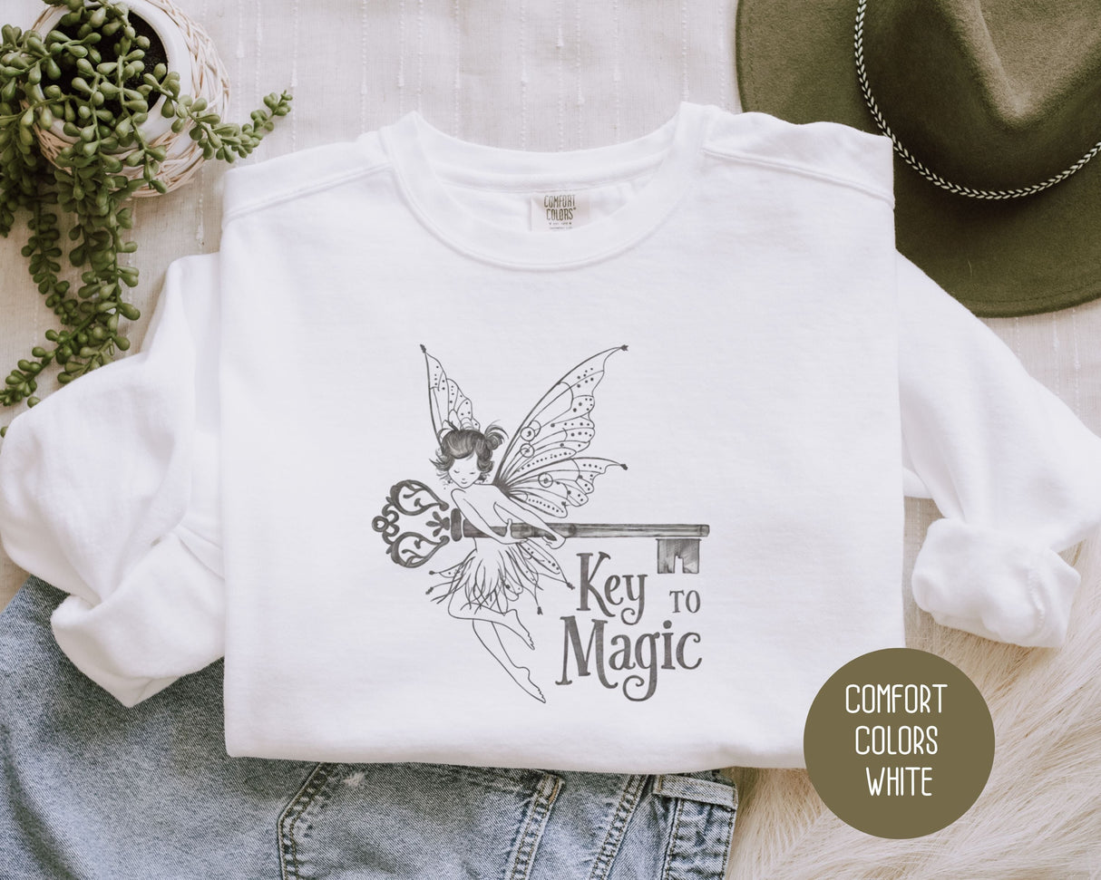 Fairy Key to Magic Comfort Colors Sweatshirt-4