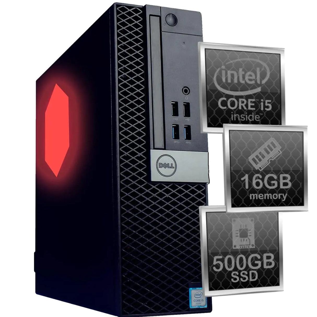 Dell Optiplex 5050 (RGB) Desktop Computer | Quad Intel i5 (3.2) | 16GB DDR4 RAM | 500GB SSD Solid State | Windows 10 Professional | Home or Office PC (Renewed) - Lootquake