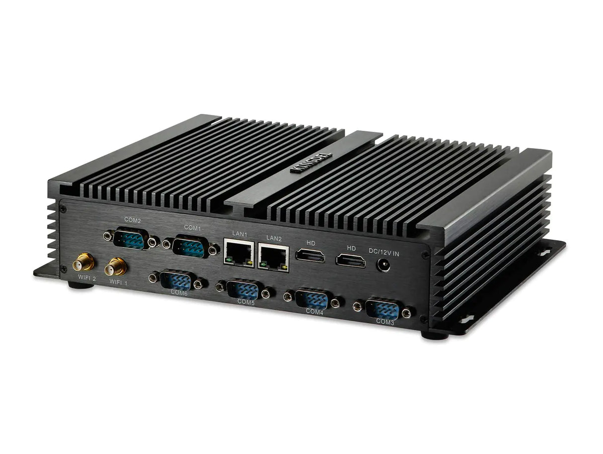 KINGDEL Desktop Computer i5 CPU 8GB RAM 256GB SSD HD Graphics 4400 6xCOM RS232 4xUSB 3.0 2xNICs 2xHD Ports Metal Case - Lootquake