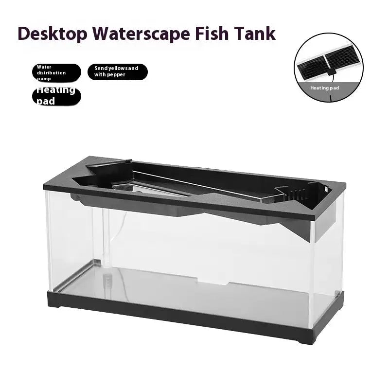 Acrylic Filter Circularly Heating Lighting Integrated Lazy Aquarium - Lootquake